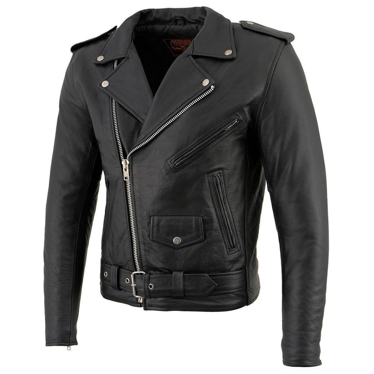 Milwaukee Leather Men's The Legend Classic Brando Black Premium Leather Motorcycle Jacket - LKM1781