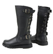 MMCC MB255 Women's Dream Girl Black Leather Biker Boots - Riding Footwear