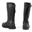 MMCC MB255 Women's Dream Girl Black Leather Biker Boots - Riding Footwear