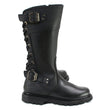 MMCC MB255 Women's Dream Girl Black Leather Biker Boots - Riding Footwear