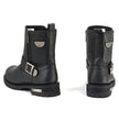 MMCC MB407 Men's Afterburner Black Leather Biker Boots - Riding Footwear
