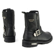 MMCC MB407 Men's Afterburner Black Leather Biker Boots - Riding Footwear