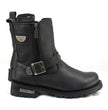 MMCC MB407 Men's Afterburner Black Leather Biker Boots - Riding Footwear