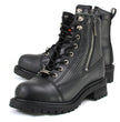 MMCC MB408 Men's Accelerator Black Leather Biker Boots - Riding Footwear