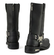 MMCC MB410 Men's Classic Harness Black Leather Biker Boots - Riding Footwear