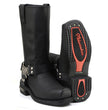 MMCC MB410 Men's Classic Harness Black Leather Biker Boots - Riding Footwear