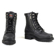 MMCC MB416 Men's Trooper Black Leather Biker Boots - Riding Footwear