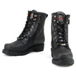 MMCC MB416 Men's Trooper Black Leather Biker Boots - Riding Footwear