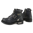 MMCC MB433 Men's Road Captain Black Leather Biker Boots - Riding Footwear