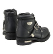 MMCC MB433 Men's Road Captain Black Leather Biker Boots - Riding Footwear