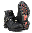 MMCC MB433 Men's Road Captain Black Leather Biker Boots - Riding Footwear