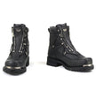 MMCC MB440 Men's Throttle Black Leather Biker Boots - Riding Footwear