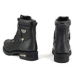 MMCC Men's Throttle Black Leather Motorcycle Boots - MB440