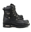 MMCC MB440 Men's Throttle Black Leather Biker Boots - Riding Footwear