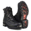 MMCC MB440 Men's Throttle Black Leather Biker Boots - Riding Footwear