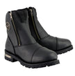 Milwaukee Leather Women's Black Premium Leather Double Sided Zipper Motorcycle Riding Boots MBL202