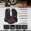 Milwaukee Leather MBL9301 Women's Black Leather Lace-Up Motorcycle Biker Riding Boots with Side Zipper Entry
