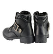 Milwaukee Leather MBL9310 Women's Lace-Up Black Leather Engineer Motorcycle Rider Boots