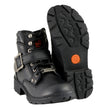 Milwaukee Leather MBL9310 Women's Lace-Up Black Leather Engineer Motorcycle Rider Boots