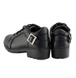 Milwaukee Leather MBL9311 Women's Black Leather Lace-Up Motorcycle Riding Shoes with Anti-Slip Outsole
