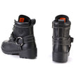 Milwaukee Leather MBL9312 Women's Black Leather Lace-Up 7-Inch Harness Motorcycle Rider Boots w/ Buckle