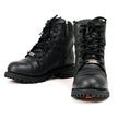 Milwaukee Leather Women's Black Premium Leather Motorcycle Riding Boots w/Lace-Up and Side Zipper Closure MBL9319
