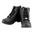 Milwaukee Leather MBL9320 Women's Premium Black Leather Lace-Up Motorycle Riding Boots with Side Zipper