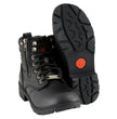 Milwaukee Leather MBL9320W Women's Black Premium Leather Wide-Width Lace-Up Motorcycle Rider Boots