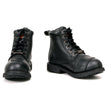 Milwaukee Leather MBL9322 Women's Premium Black Leather Classic Lace-Up Motorcycle Riding Biker Boots