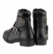 Milwaukee Leather MBL9326WP Women's Premium Black Leather Lace-Up Waterproof Motorcyle Rider Boots