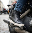Milwaukee Leather Women's Thorn Black Leather Motorcycle Riding Shoes with Ankle Support - Shift Protection - MBL9329
