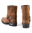 Milwaukee Leather MBL9353 Women’s Crazy Horse Brown Leather Motorcycle Rider Short Harness Boots