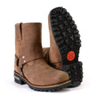Milwaukee Leather MBL9353 Women’s Crazy Horse Brown Leather Motorcycle Rider Short Harness Boots