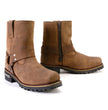 Milwaukee Leather MBL9353 Women’s Crazy Horse Brown Leather Motorcycle Rider Short Harness Boots