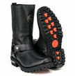 Milwaukee Leather MBL9360 Women's Black Leather 11-Inch Classic Harness Square Toe Motorcycle Boots
