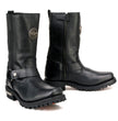 Milwaukee Leather MBL9360 Women's Black Leather 11-Inch Classic Harness Square Toe Motorcycle Boots