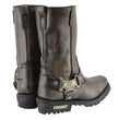 Milwaukee Leather MBL9361 Women's Distressed Brown 11-inch Classic Harness Square Toe Boots