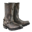 Milwaukee Leather MBL9361 Women's Distressed Brown 11-inch Classic Harness Square Toe Boots