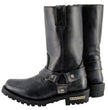 Milwaukee Leather Women's 11-Inch Distressed Grey Classic Harness Square Toe Leather Boots MBL9362