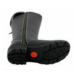 Milwaukee Leather MBL9370 Women's Black 17-Inch Lace Side Leather Boots with Contrast White Stitching