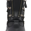 Milwaukee Leather MBL9375 Women's Premium Black Leather Diamond 6-Inch Twin Zipper Lock Motorccycle Riding Boots