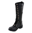 Milwaukee Leather MBL9380 Women's Black 'Jane' 15-inch Leather Combat Style Harness Motorcycle Boots