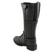 Milwaukee Leather MBL9380 Women's Black 'Jane' 15-inch Leather Combat Style Harness Motorcycle Boots