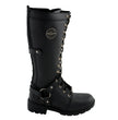 Milwaukee Leather MBL9380 Women's Black 'Jane' 15-inch Leather Combat Style Harness Motorcycle Boots