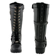 Milwaukee Leather MBL9380 Women's Black 'Jane' 15-inch Leather Combat Style Harness Motorcycle Boots
