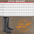 Milwaukee Leather MBL9385 Women's Black Leather 15-Inch Calf Laced Motorcycle Riding Boots with Side Zipper