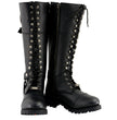 Milwaukee Leather MBL9390 Women’s Black 16-inch Lace-Up Front Cap Toe Motorcycle Riding Leather Boots