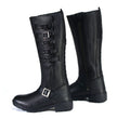 Milwaukee Leather MBL9395 Women's Black Leather 17-Inch Side Strap Riding Motorcycle Boots with Side Zipper