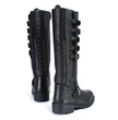 Milwaukee Leather MBL9395 Women's Black Leather 17-Inch Side Strap Riding Motorcycle Boots with Side Zipper