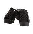 Milwaukee Leather MBL9410 Women's Black Open Toe Fashion Casual Platform Wedges with Studs